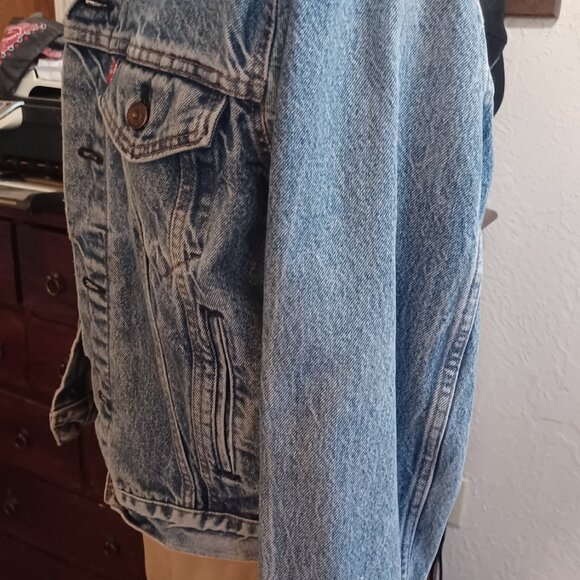 Vintage 80s Levis Denim Blue Jean Trucker Jacket 70506-0217 Size 46 Made in USA - Picture 5 of 16